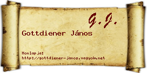 Gottdiener János névjegykártya
